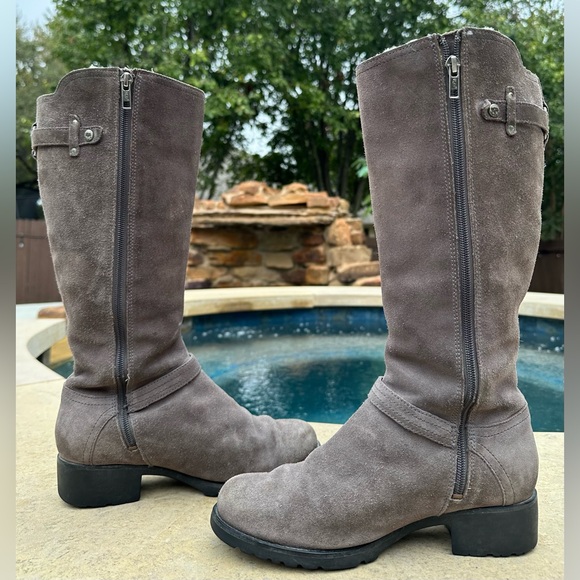 Ugg Australia Jillian Shearling Lined Boot Brown/Gray Suede Size 8, 1917 - Picture 2 of 8